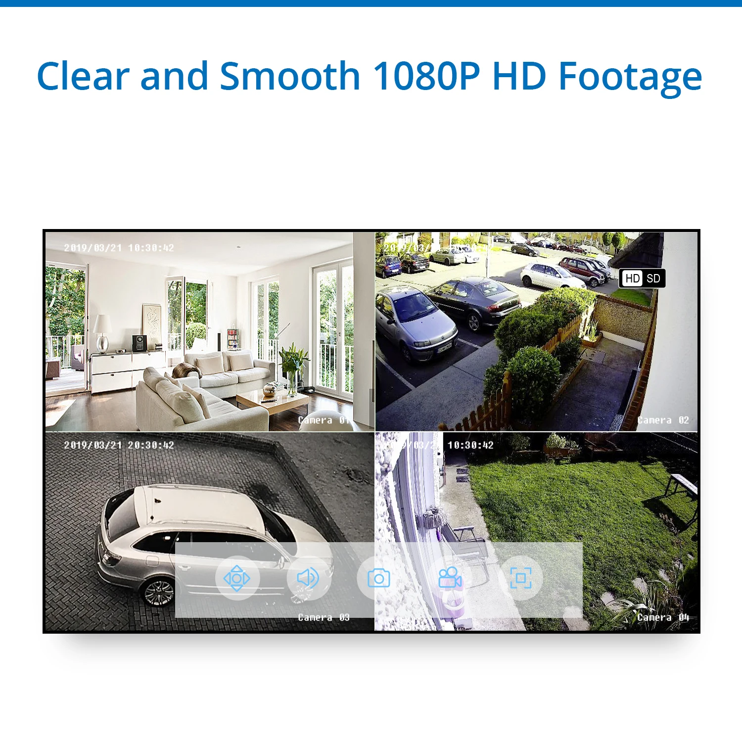 Система видеонаблюдения SANNCE 4 канала 1080N HDMI камеры 1080P|Система наблюдения| |