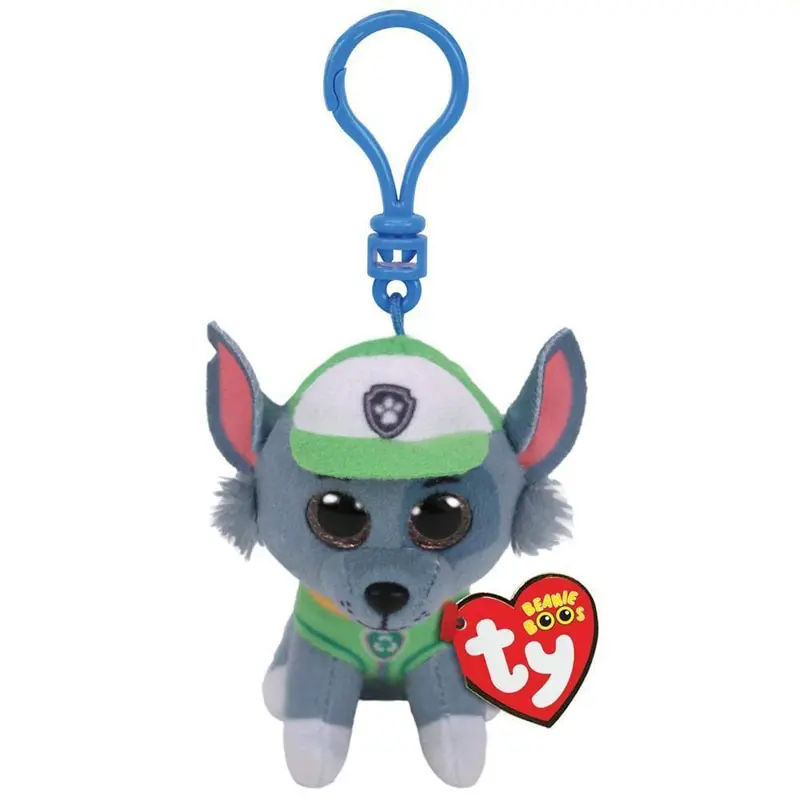 Ty Paw Patrol плюшевые игрушки животных Эверест Рокки Marshall Скай зума щебень погоня трекер собака кукла 15 см - Цвет: Rocky Clip
