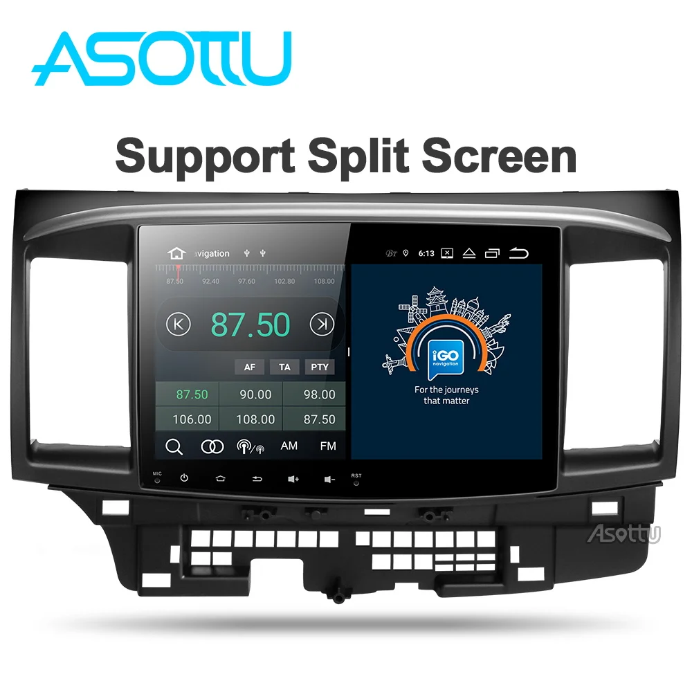 Sale Asottu CYS1060 Android 9.0 PX30 for Mitsubishi Lancer stereo multimedia headunit GPS Radio car dvd gps player stereo gps 3