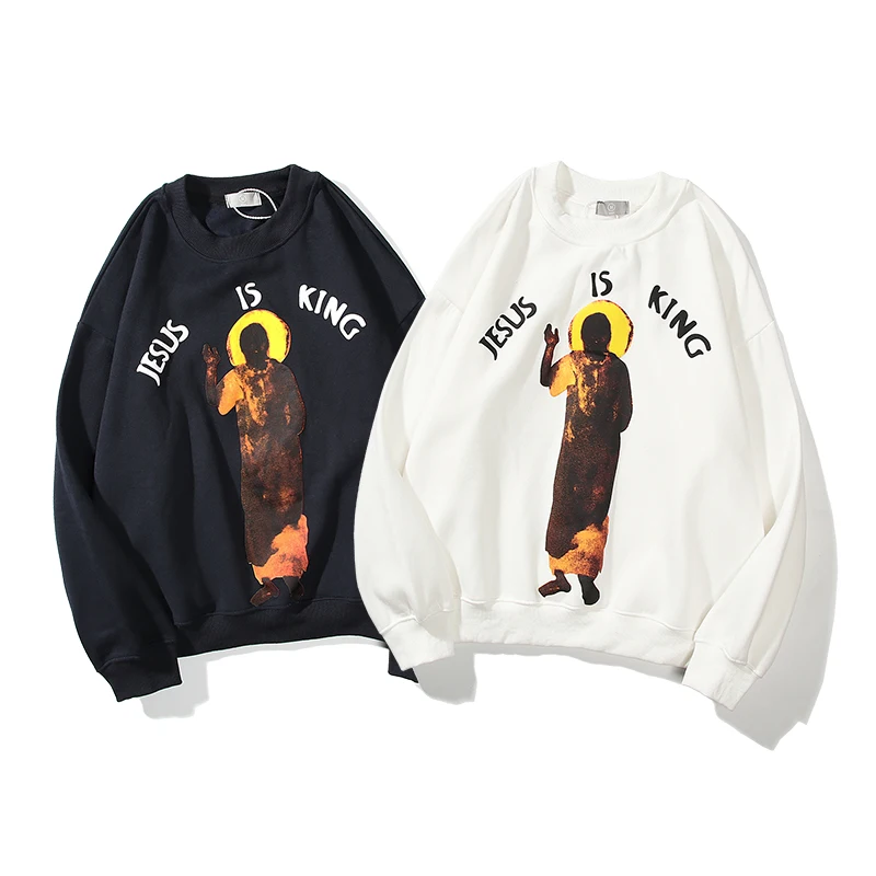 Kanye West Jesus Is King Letters Printed Pullover Sweatshirt  4