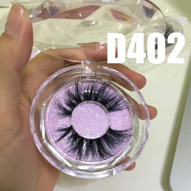BossGirl Lashes False Eyelashes Natural Long 22mm 20mm 3D 5D Real Mink Handmade Lightweight Comfortable D414 D402 round