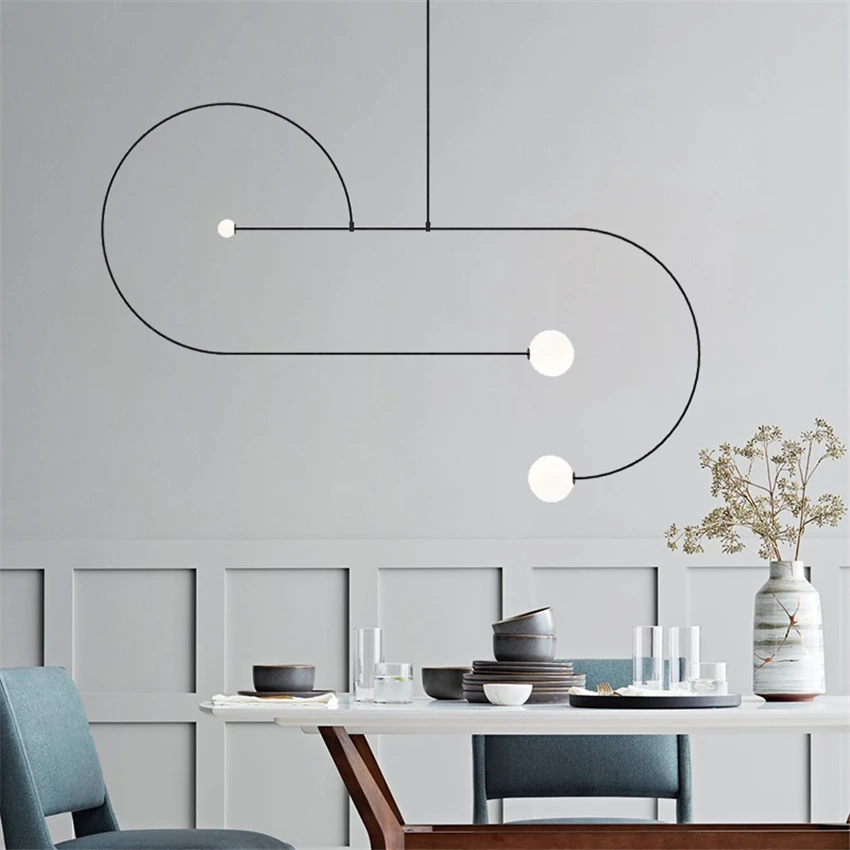 

Modern Iron Geometric Led Chandeliers Lights Luminaire Design Bedroom Living Room Restaurant Pendant Lamps Industrial Chandelier