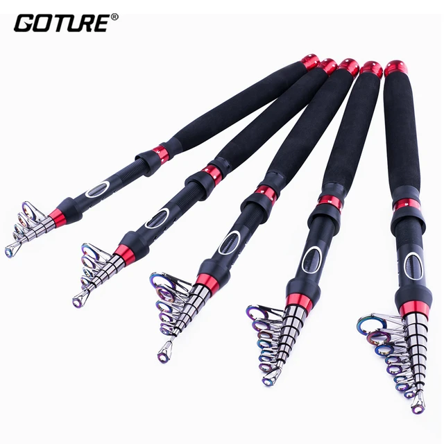 Goture Ultralight Carbon Fiber Telescopic Fishing Rod Rock Sea Rod 1.8M  2.1M 2.4M 2.7M 3.0M Spinning Rod - AliExpress