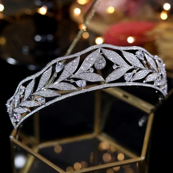 

Tiaras European Bridal Headdress Crown, Fashion Wedding Design Crown Women's Party and Princess Birthday Hair Accessories A00789
