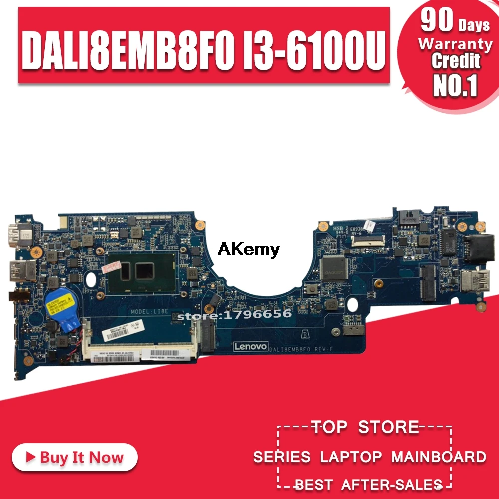 

DALI8EMB8F0 FRU 01AV948 for Lenovo ThinkPad YOGA 11E Laptop Motherboard SR2EU I3-6100U DDR3L