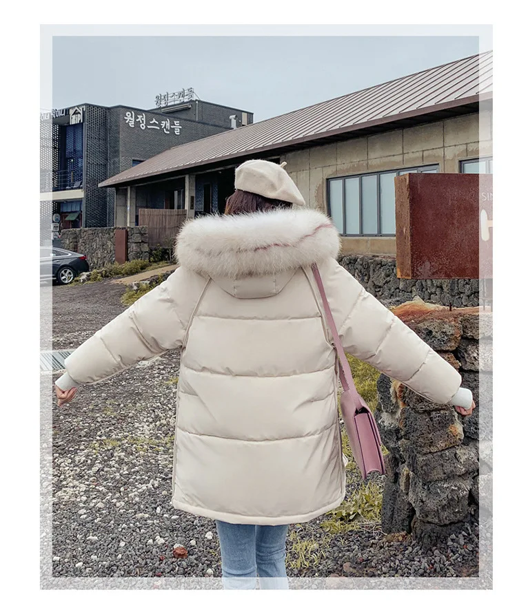 Yocalor, зимняя куртка для женщин, Украинская парка, уплотненная, на хлопковой подкладке, Женское пальто, длинное, большой меховой воротник, куртка с капюшоном, верхняя одежда