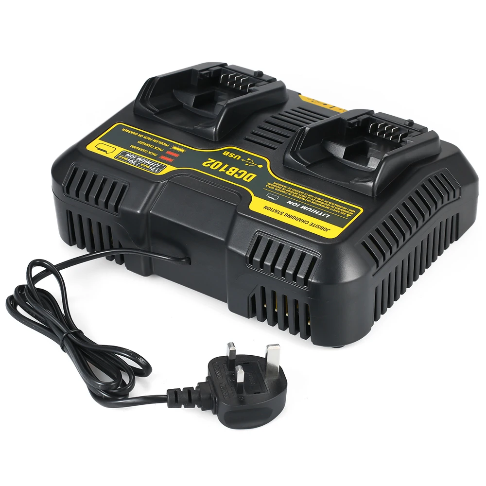 

DCB102 Replacement Charger for DEWALT DCB102 20-volt MAX Jobsite Charging Station Dual USB Ports Dewalt Battery Charger Tools
