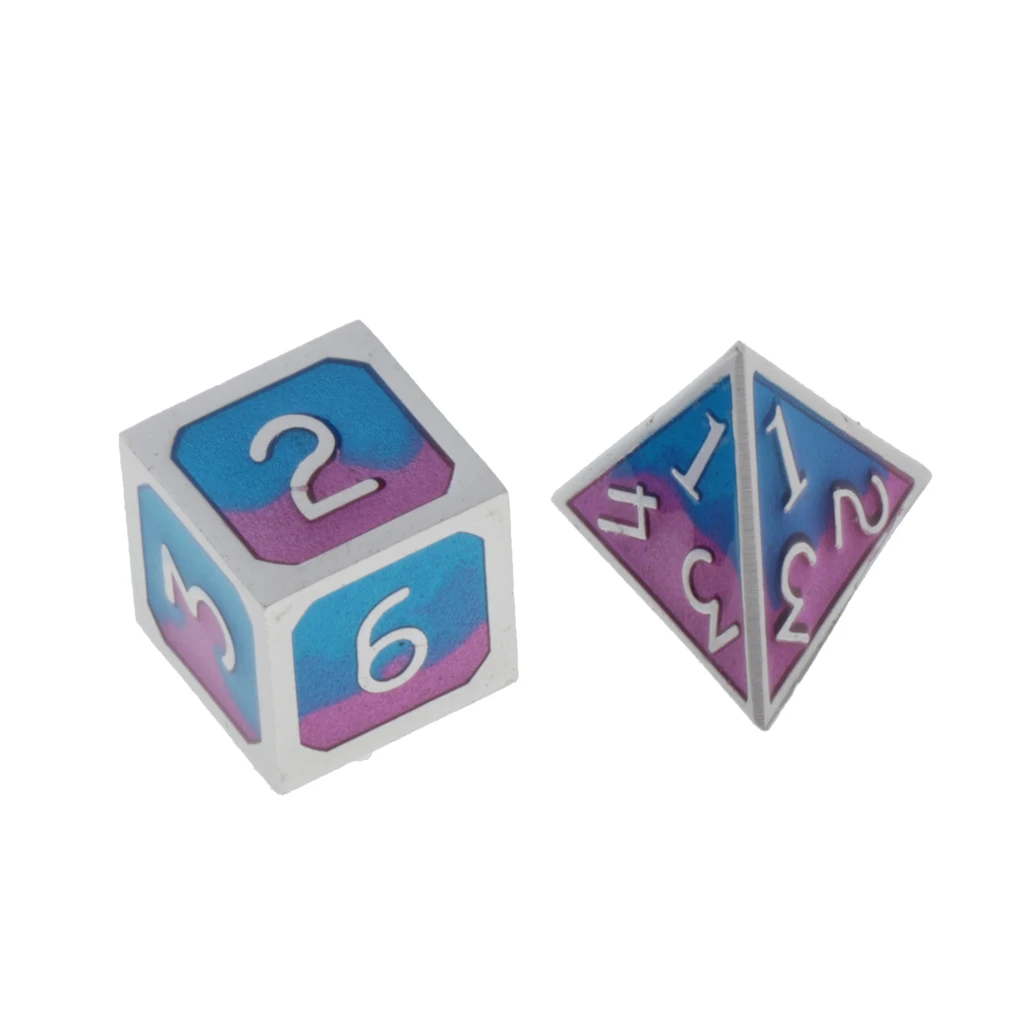 7 Pcs Polyhedral Dice Set D4 D6 D8 D10 D12 D20 Game Dice for Dungeons and Dragons Pathfinder DND RPG MTG Table Gaming Dices