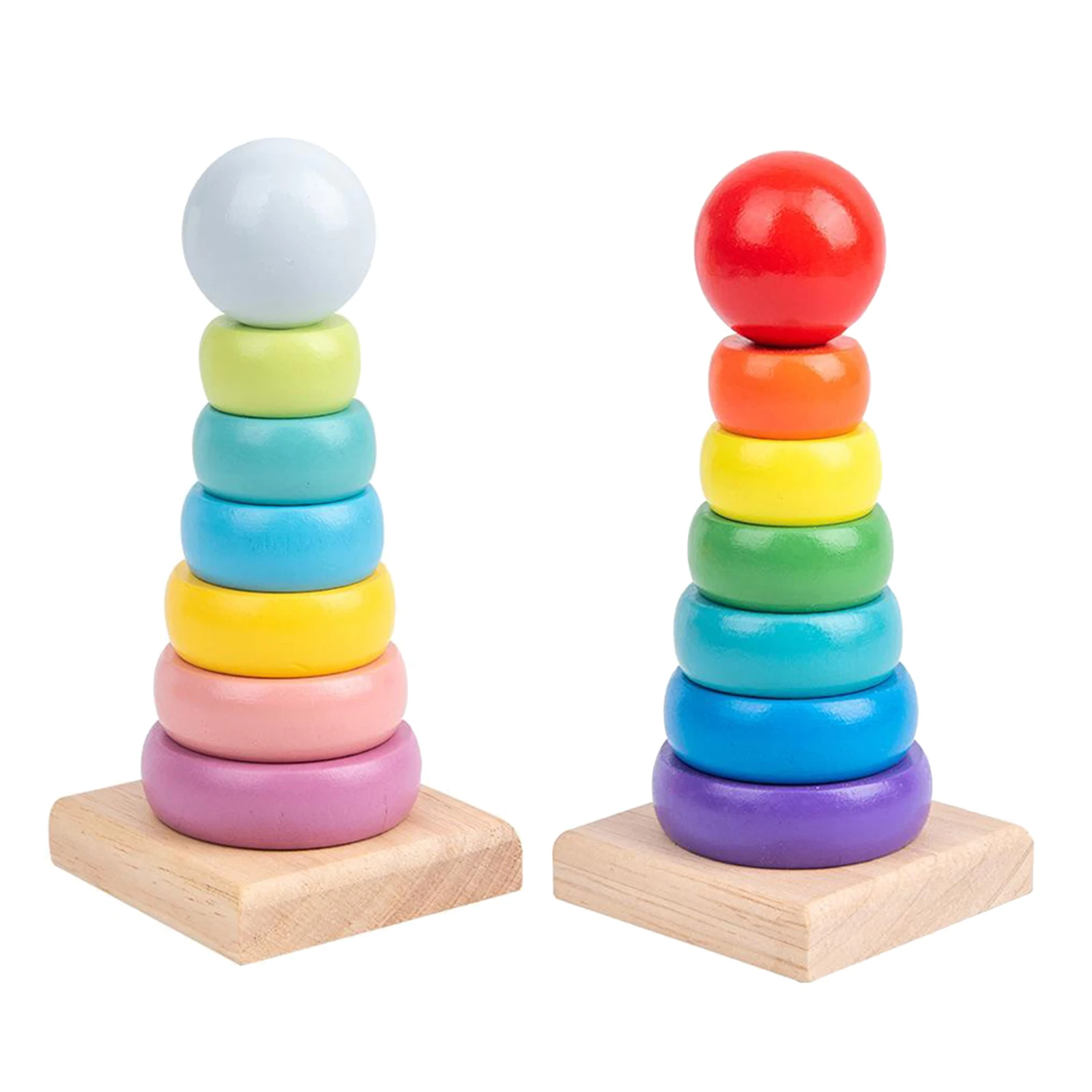 Baby Toddler Stacking Rings Learning Toy Kids Toddler Building Blocks  Game