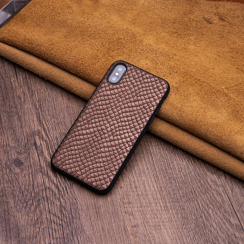 Воловья кожа цветной рисунок дождь зернистый чехол для телефона для IPhone X XS Max XR для Apple 5 5S SE 6 6S 7 8 Plus защитный чехол для телефона - Цвет: Earth Tone