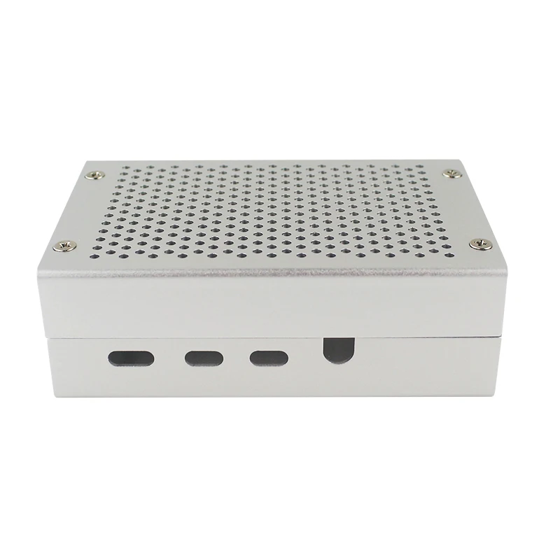 Алюминиевый Чехол Raspberry Pi 4, черный чехол, Серебряная коробка, Защитный металлический корпус+ охлаждающий вентилятор для Raspberry Pi 4, Модель B