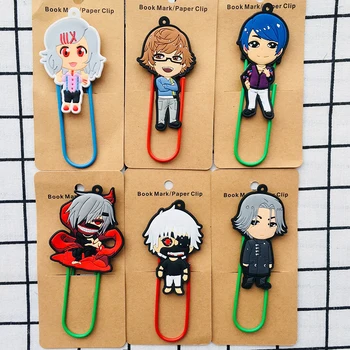 

Tokyo Ghoul Fashion Anime Jewelry Components Cartoon Paper Accessories Book Clip Bookmarks Students New Gifts