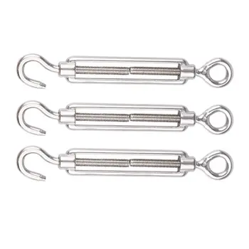 

Turnbuckle Wire Strainer Tensioner Hook Eye Zinc Plated 6MM (pack 3)