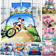 Disney Микки Мышь «Человек-паук» и «Супермен» комплекты постельного белья с пододеяльником и наволочками с узором для мальчиков Girl1.2m кровать