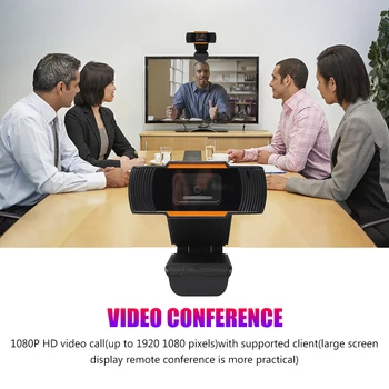 

USB2.0 Plug n Play Web Camera 1080P HD Webcam with Built-in MIC Rotatable for PC Digital USB Video Recorder for Home Office