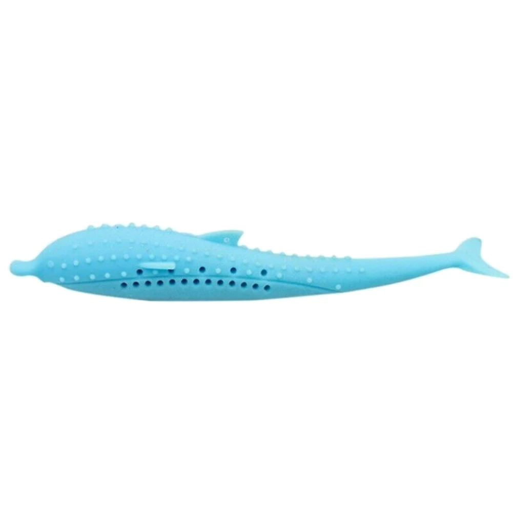 

Silicone Fish Shape Cat Toothbrush Teething Toy with Catnip Pet Toys HVR88