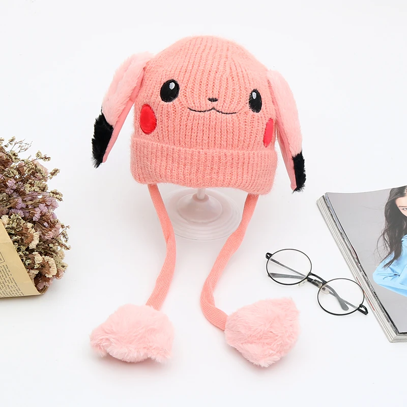 Аниме Дети Девочки Мальчики Pokemon Пикачу плюшевая шляпа для косплея мультфильм