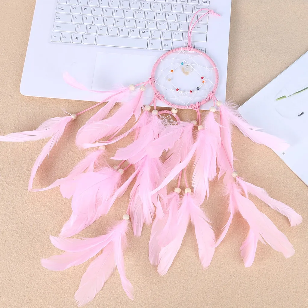Перо украшение с лампой DIY девушка в форме сердца орнамент кулон ручной работы креативный подарок бутик для дома nordi T5