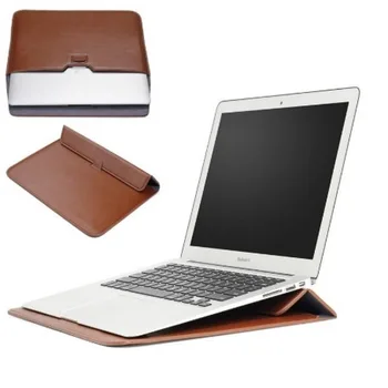 

PU Leather Sleeve Protector Bag For Macbook Air 13 A2179 Pro 11 13 15 Laptop Case For XiaoMi Air 13.3 for Huawei Stand Cover