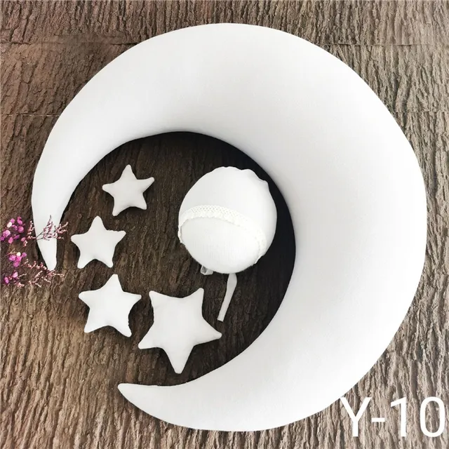 Baby Photography Accessories Newborn Props Moon Pillow Star Hat Set Studio Boy Girl Photo Shoot Background Fotografia Blanket Color 10