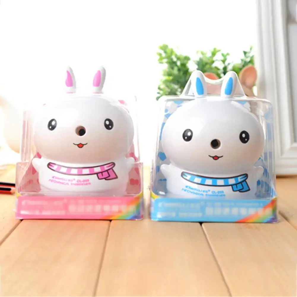 

Safe Pencil Sharpener Handheld Manual Pencil Sharpener School Supplies For Pupils Kids Cute Rabbit Shape Cartoon Sharpeners