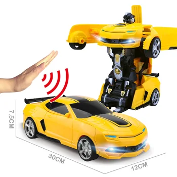 

Telecontrol Transform Robot Vehicle 1:14RC Vehicle Toy Gesture Induction Robot Model Toy Gift
