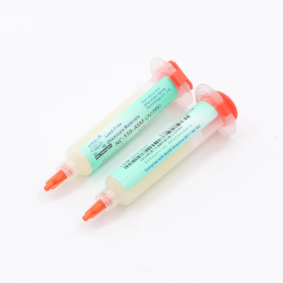 100% 오리지널 플럭스 NC-559-ASM-UV (TPF), 무세정 저잔류물 솔더 페이스트, BGA, 일반적으로 사용되는 559 플럭스, 10cc