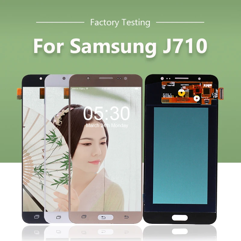 OLED ЖК-дисплей для Samsung Galaxy J7 2016 J710 Дисплей сенсорный дигитайзер J710F J710M J710H J710FN в