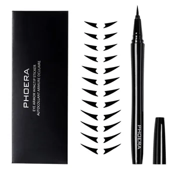 

Precise Liquid Eyeliner with Wing-tip Sticker Kit Waterproof Black Eyeliner Sticker For Wing Cosmetic Makeup Tool