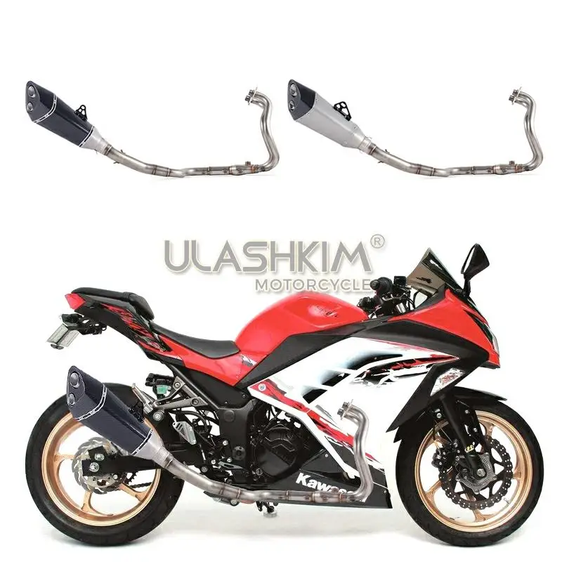 Полная выхлопная система мотоцикла без шнуровки для kawasaki Ninja 250 250R 300 Ninja250 ninja300 средняя труба с DB-KILLER