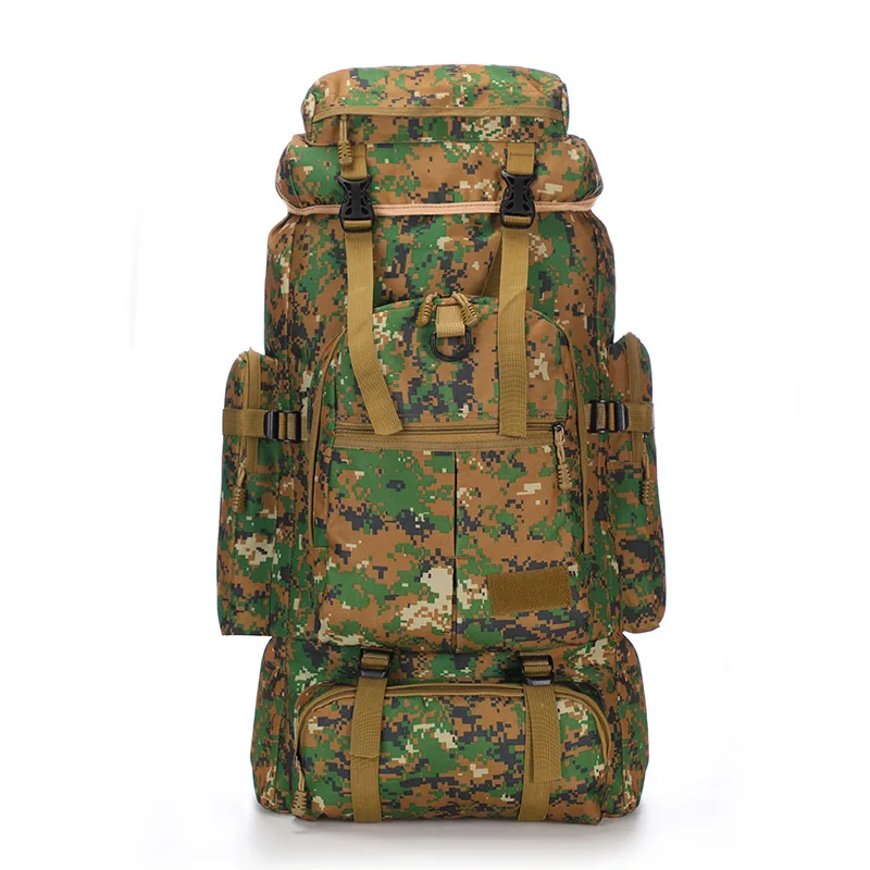 Vilead 75L Nylon Camouflage Tactical Shoulder Bag Waterproof Outdoor Camping Hiking Backpack Unisex Large Travel Carrying Bag