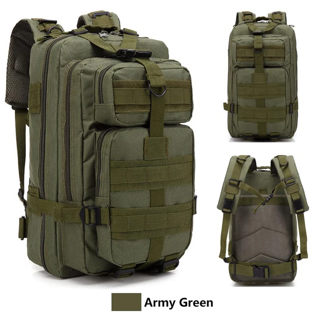 Men Large Capacity Tactical Backpack 30/50L Army Military 3P Softback Outdoor Waterproof Bug Rucksack Hiking Camping Hunting Bag Army Green 30L