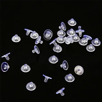 

50Pcs/pack Earring Holders Stoppers Soft Nut Silicone Heavy Duty Rubber Earring Backs Sleeves