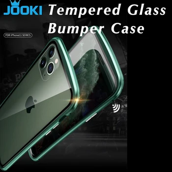 

Tempered Glass Hybrid Armor Shockproof Rugged Cover For iPhone 11 2019 on iPhone 11 Pro Max Metal Bumper tough Shockproof case
