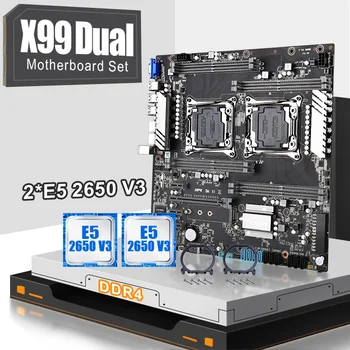 

JINGSHA X99 dual motherboard set with 2pcs XEON E5 2650V3 10-CORES ProcessorSupport MAX 2400MHz 8-Channel LGA 2011 V4 CPU