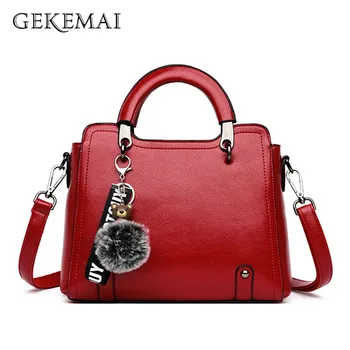

2020 Luxury Hairball Handbags Women Bags Designer Large Capacity Tote Bag Famous Brand Leather Shoulder Crossbody Bags for Women
