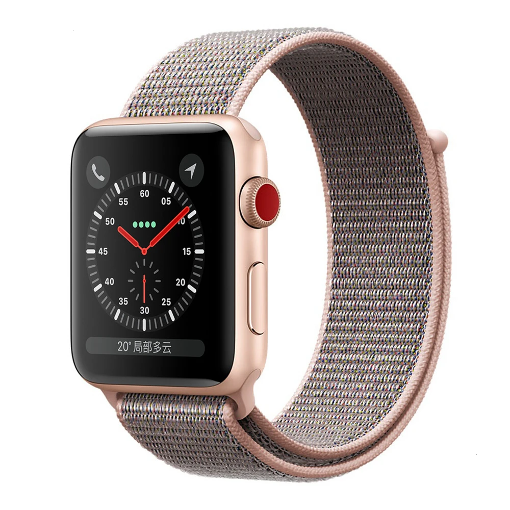 Нейлоновый ремешок для Apple Watch series 5 44 мм iwatch 42 мм ремешок 38 мм 40 мм iwatch sreies 4 3 2 pulseira браслет ремешок для часов - Цвет ремешка: PinkSand