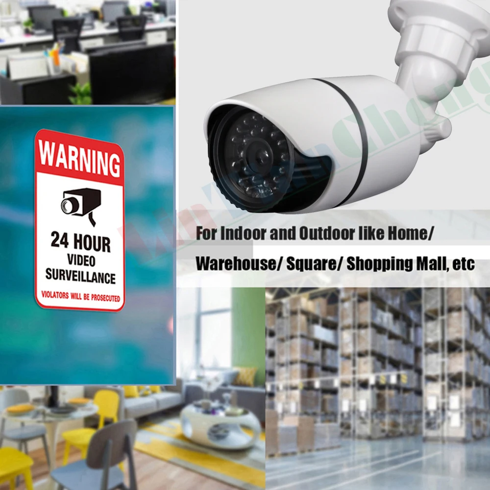Имитация CCTV камеры пуля со светодиодным светильник водонепроницаемый открытый Крытый безопасности наблюдения манекен камера
