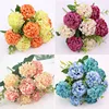 1pcs 10 flower head peony fake flowers  luxury bouquet wedding decoration home table decoration sky blue fake flower ► Photo 1/5