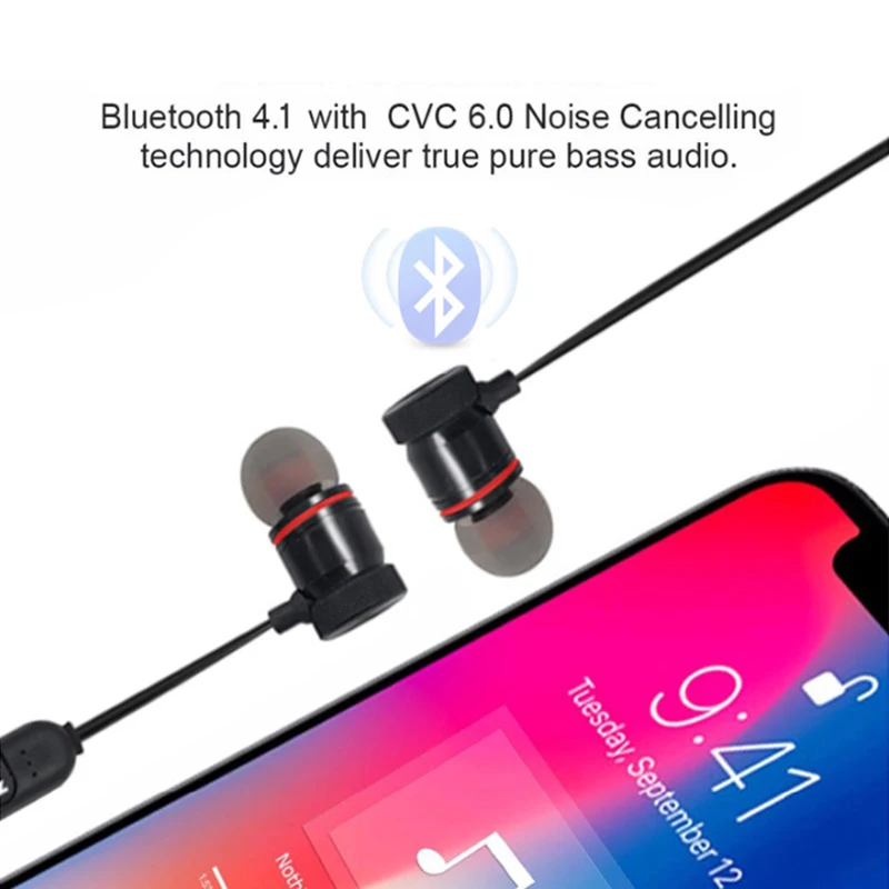 5 0 Bluetooth наушники Спортивные с шейным ободом Магнитные беспроводные