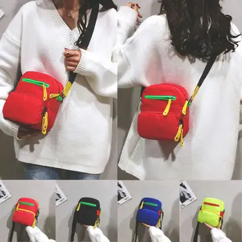

Stylish Girls Baby Messenger Bag Solid Zipper Adjustable Belt With Solid Bag Mini Purse Crossbody Bag Shoulder Bag