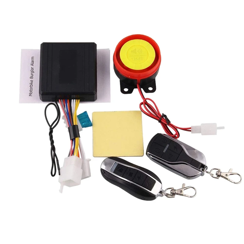 

Remote Control Alarm Motorcycle Security System Motorcycle Theft Protection Bike Moto Scooter Motor Alarm System(Black)