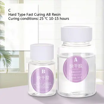 

Clear Resin Epoxy Mold 3:1 AB Crystal Glue Epoxy Resin Fasting Curing Jewelry N58F