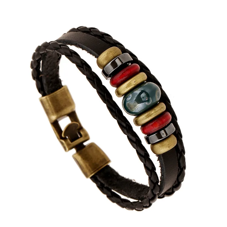 

export jewelry punk new leather bracelet with male and female students act the role ofing is tasted leather bracelet