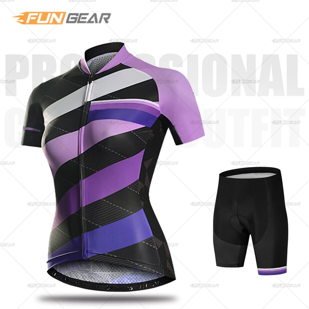 Женский комплект из Джерси для велоспорта Pro Team, одежда для шоссейного велосипеда, Женская велосипедная Одежда для девочек, MTB Ropa Ciclismo, велотренажер, шорты, комплект - Цвет: Normal Cycling Set