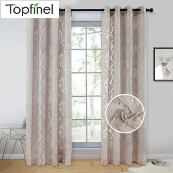 

Topfinel Modern Print Tulle Curtains for Living Room Bedroom Solid Curtains for Window Treatments Tulle curtain Decoration 2020