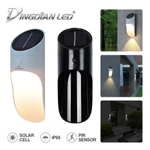 Светодиодный настенный светильник с датчиком движения, уличный солнечный светильник, s DC5V 0,65 Вт, 18650 батарея, светодиодный настенный светильник, современный уличный светильник для сада