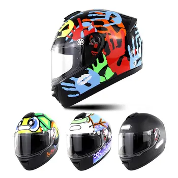 

1pcs Full Face Motorcycle Helmet Motocross Racing Man Woman Multi-Color Riding Sun Visor Helmet
