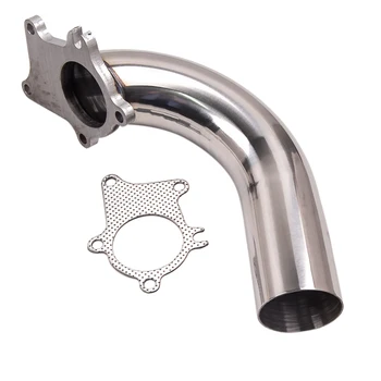 

Stainless 2.5" 5-Bolt Flange Down Pipe FOR T3/T4 T03/T04 Turbo Exhaust+Gasket