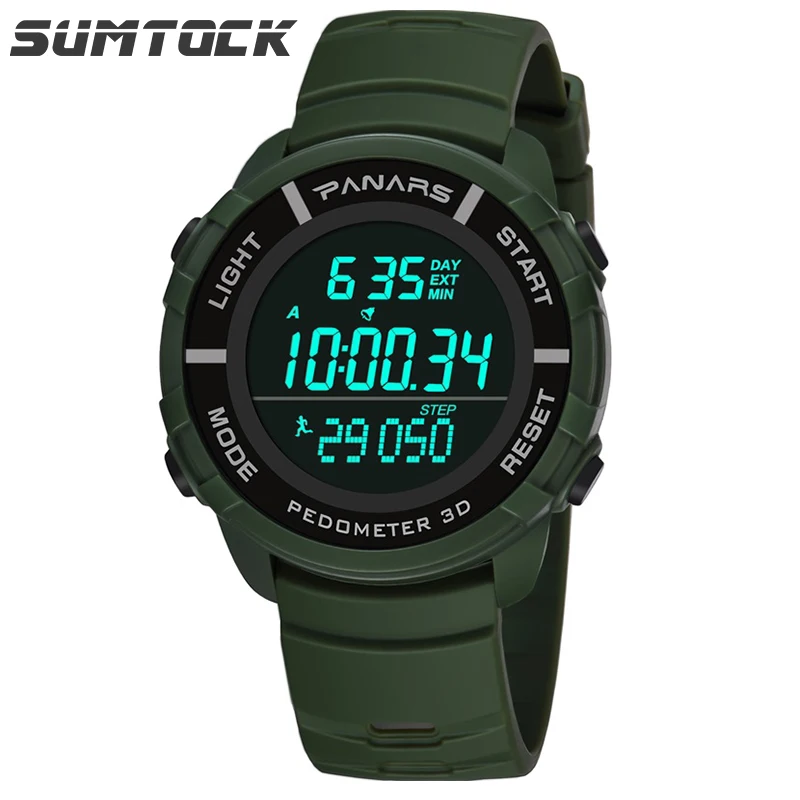

Sumtock Sport Watch Digital Watches Electronic Wristwatch Mens Alarm Male Clock Chronograph Shock Resistant LED Display Watch